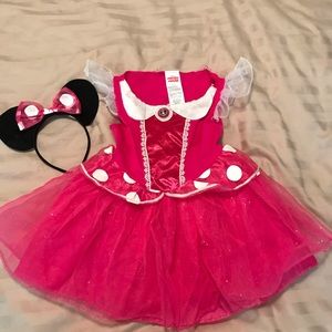 Minnie Mouse costume with matching headband ears